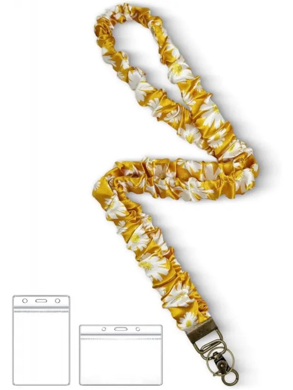 BRAND NEW Lanyardio Scrunchie Lanyard Yellow Floral